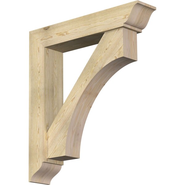 Ekena Millwork Westlake Traditional Rough Sawn Bracket w/ Offset Brace, Douglas Fir, 8"W x 40"D x 44"H BKT0806X40X44WTL01RDF - main